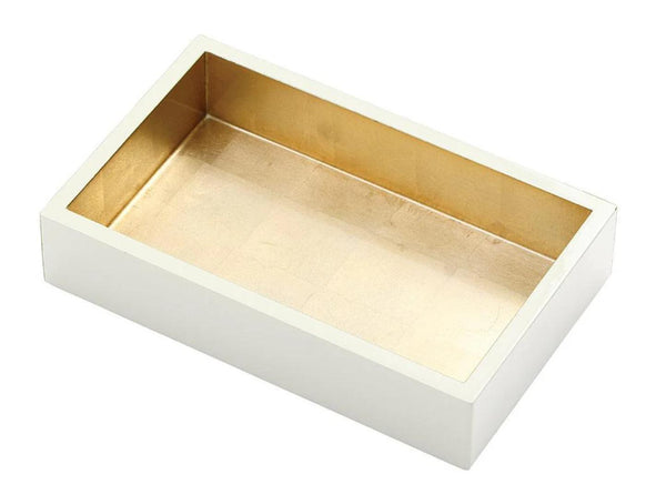 Ivory with Gold Lacquer Guest Towel Holder