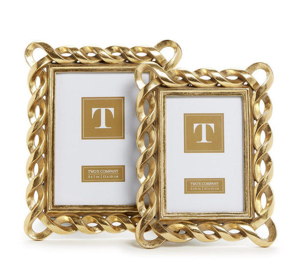 Gold Ribbon Photo Frame