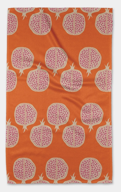 Geometry Pomegranate Parade Tea Towel