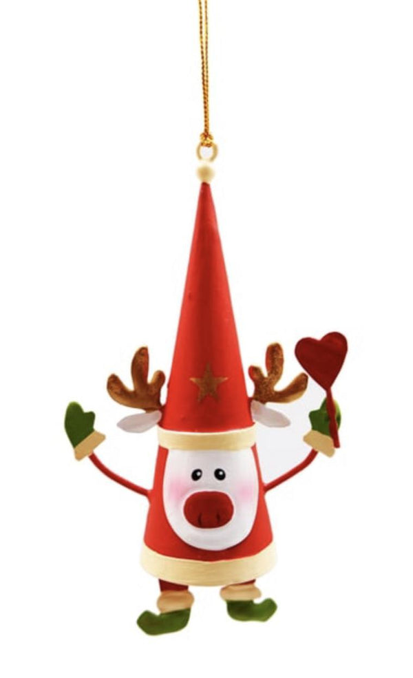 JAL-15360-B 4.5” Christmas Reindeer Character Ornament