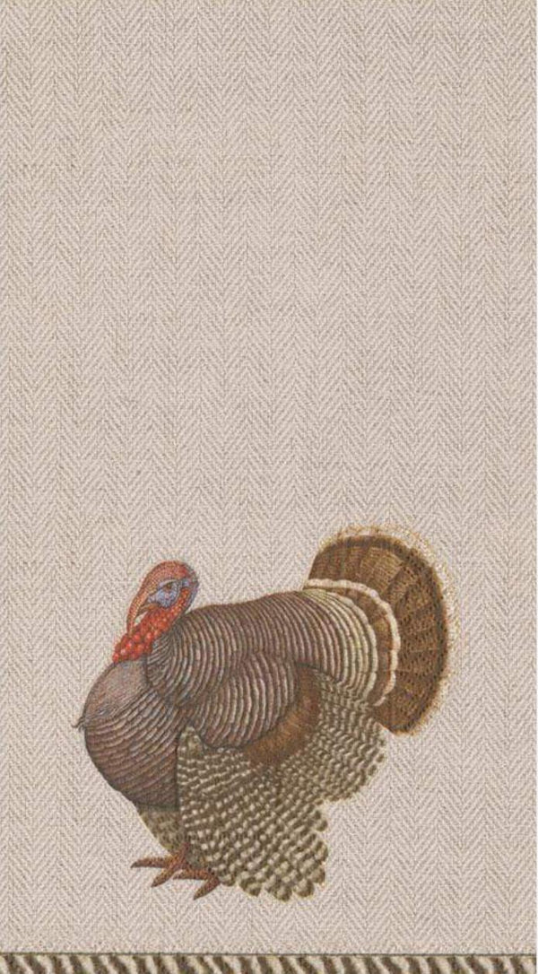 Caspari Turkey Guest Towel-Thomas T. Byrd