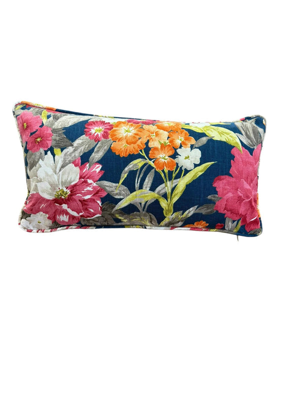 Custom Thibaut Honshu Floral Navy Pillow