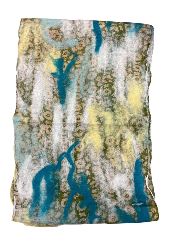 Felted Wool & Silk Scarf