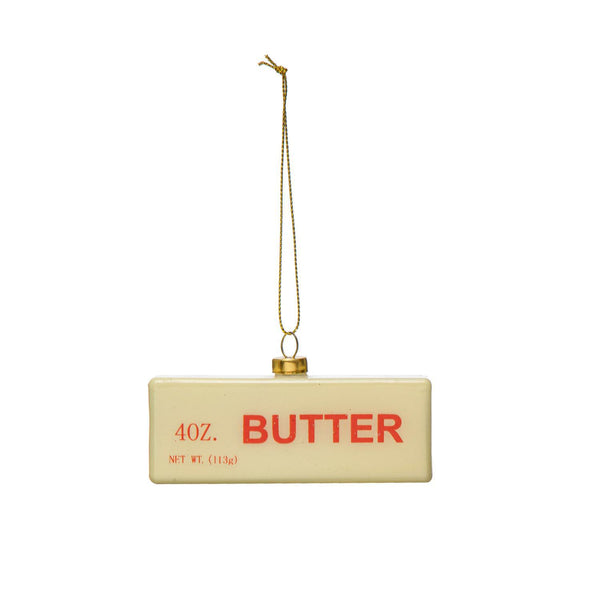 Hand Painted Glass Butter Stick Ornament