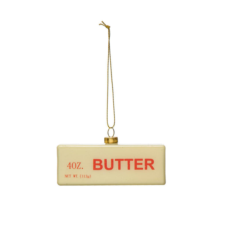 Hand Painted Glass Butter Stick Ornament