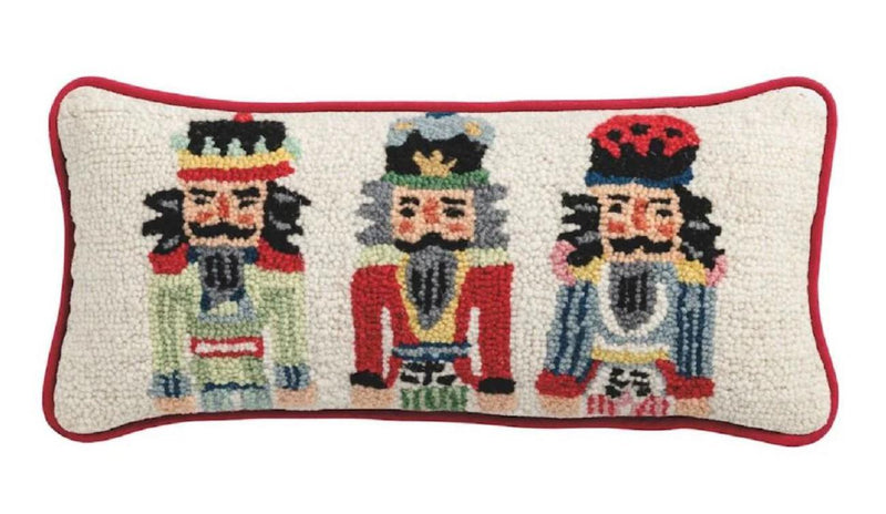 Nutcracker Hooked Wool Pillows