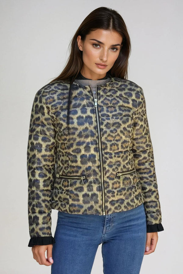 Ciao Milano Carmen Water Resistant Jacket Leopard