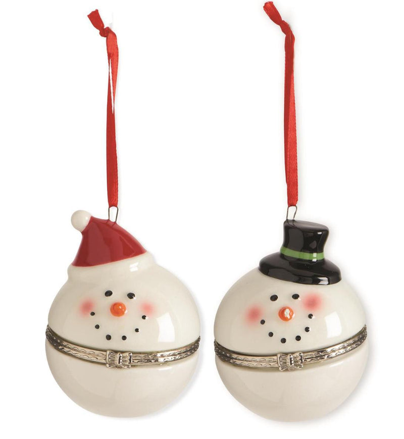 Snowman Pillbox Ornament