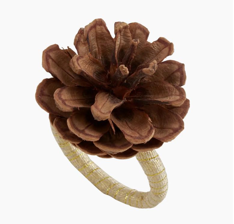 Pinecone Napkin Ring S/4