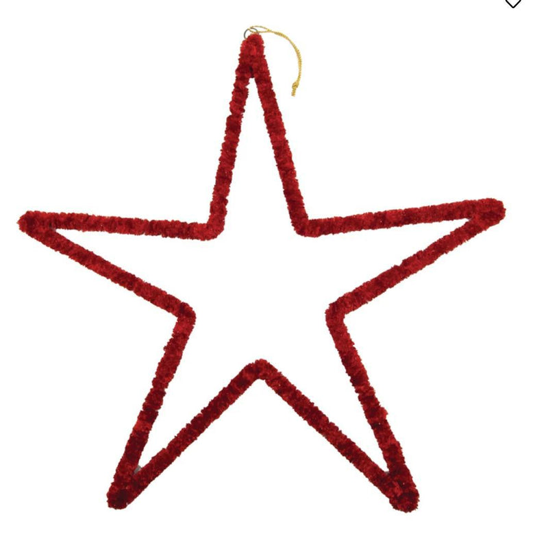 Yarn Wrapped Metal Hanging Star