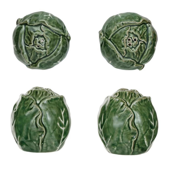 Cabbage Shaped Salt and Pepper Shakers