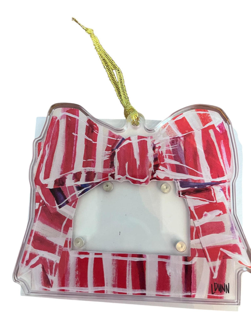 Lauren Dunn Christmas Bow Acrylic Frame Ornament