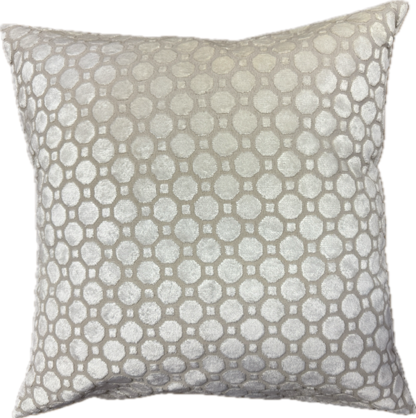 Cut Velvet Silver Dots Custom Pillow