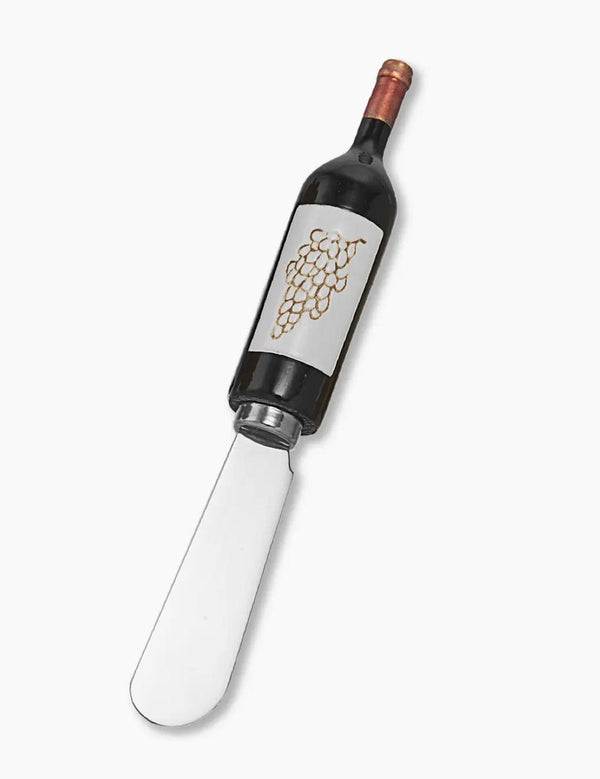 Red Wine Bottle Polyresin Cheese Spreader