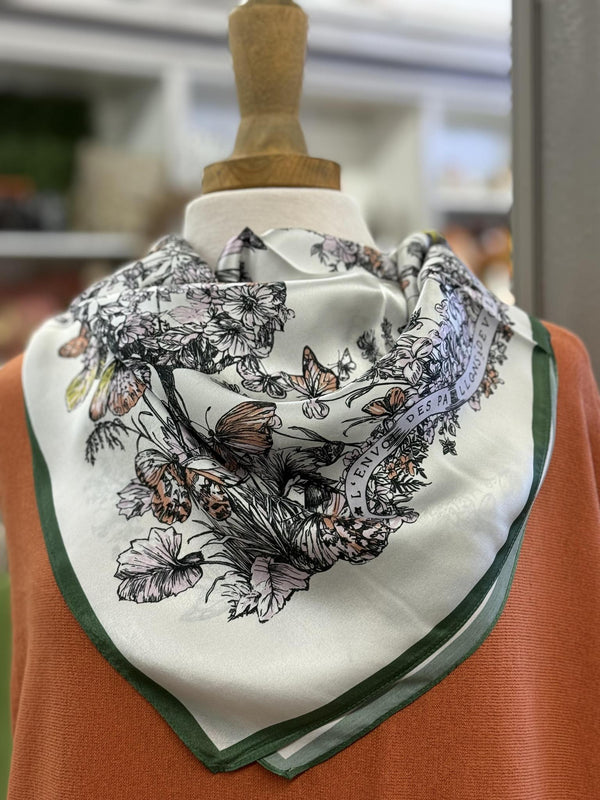 Greenleaf Butterfly Silk Scarf
