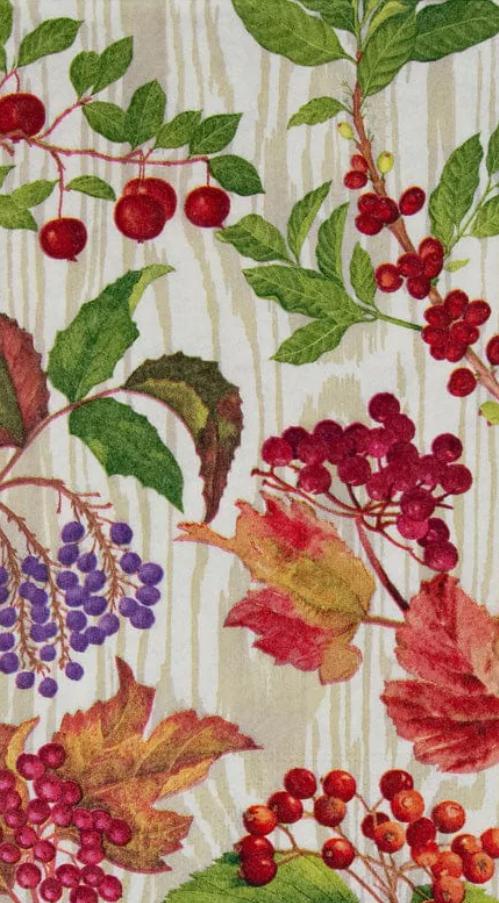 Caspari Berry Botanical Taupe