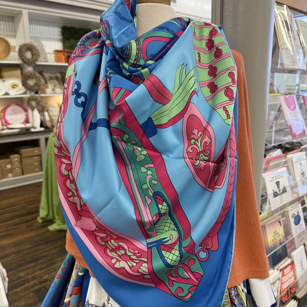 Blue Silk Scarf