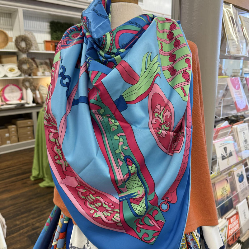 Blue Silk Scarf