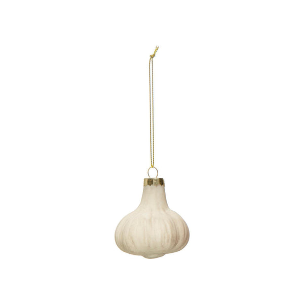 Handpainted Glass Garlic Bulb Ornament