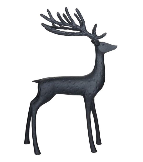 Black Resin Abstract Deer