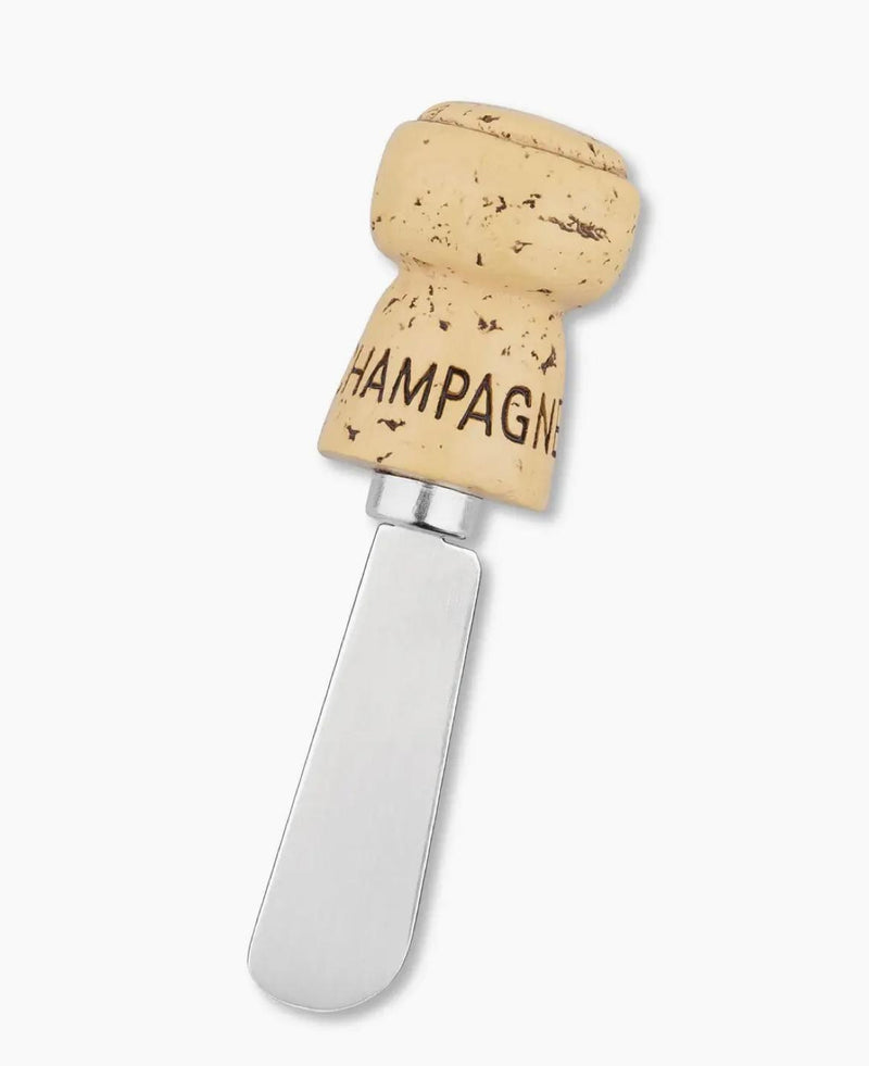 Champagne Cork Resin Cheese Spreader