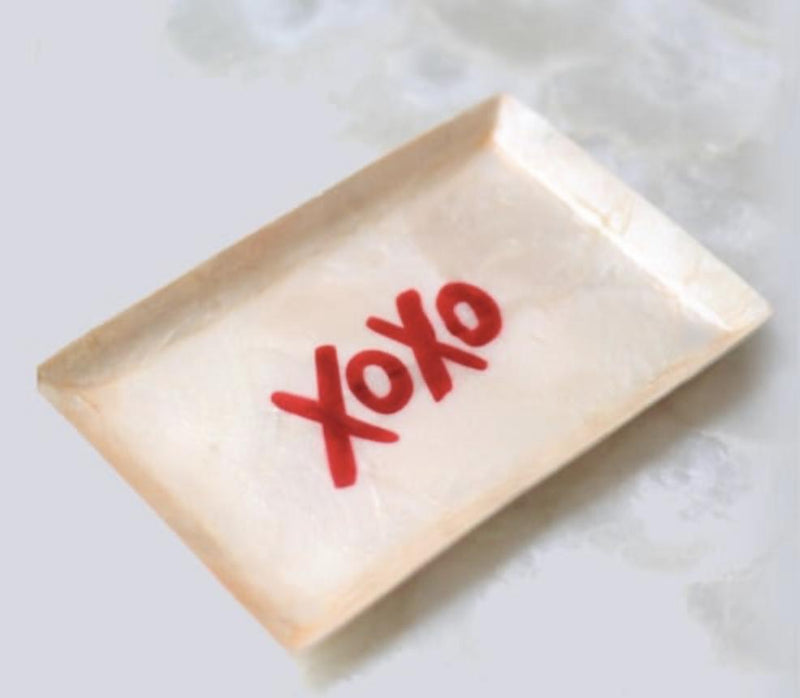 Capiz Rectangular Tray - XOXO