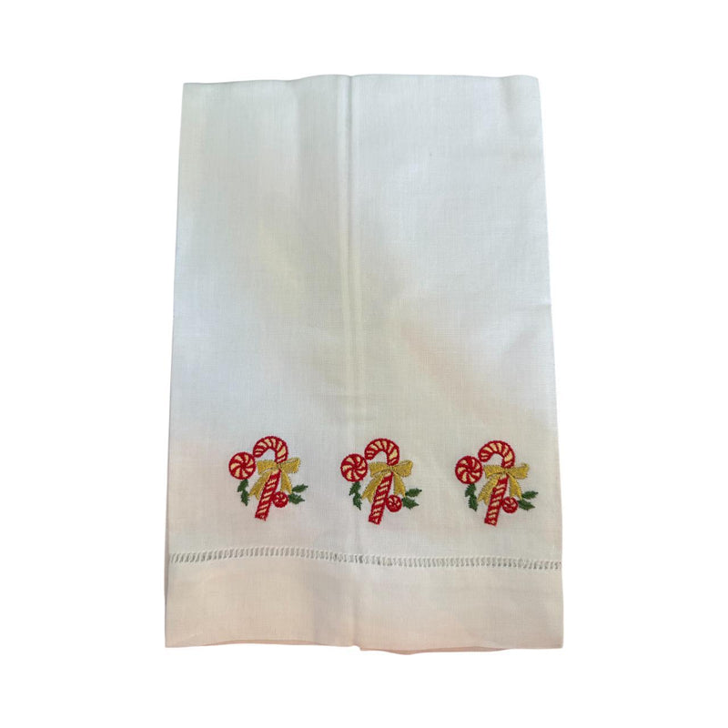 Christmas Embroidered Linen Kitchen towel
