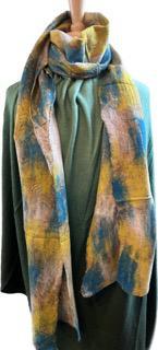 Felted Wool & Silk Scarf