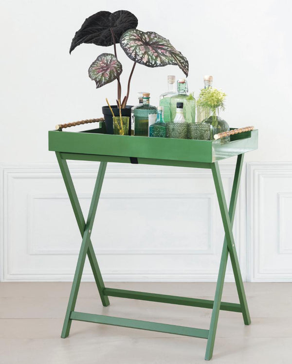 Folding Removable Tray Table w/Bamboo Handles