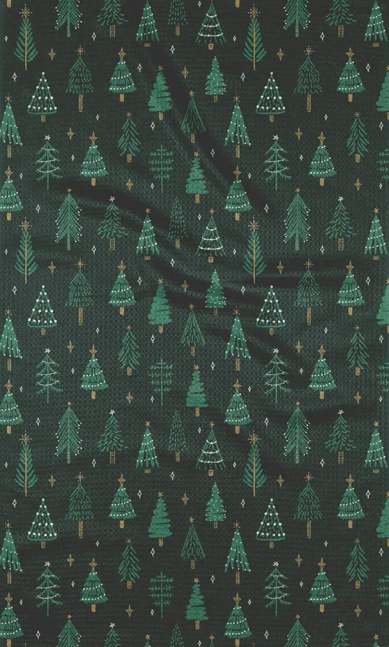 Geometry Pine Christmas Kitchen Towel