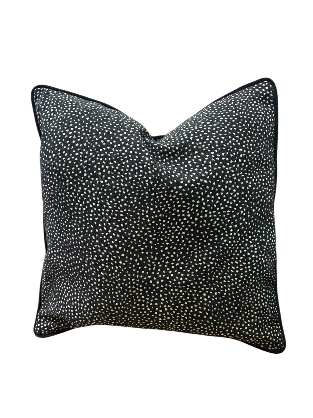 Custom Black Confetti Dots Throw Pillow