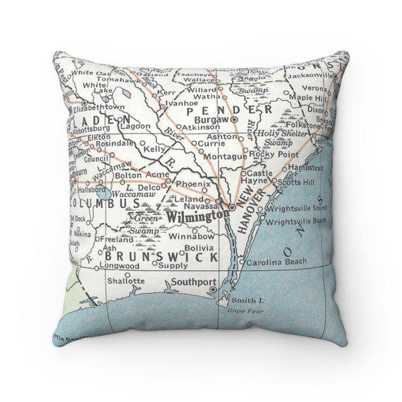 Vintage Map Pillows by Daisy Mae Designs