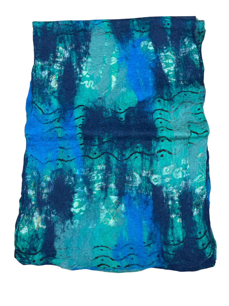 Felted Wool & Silk Scarf