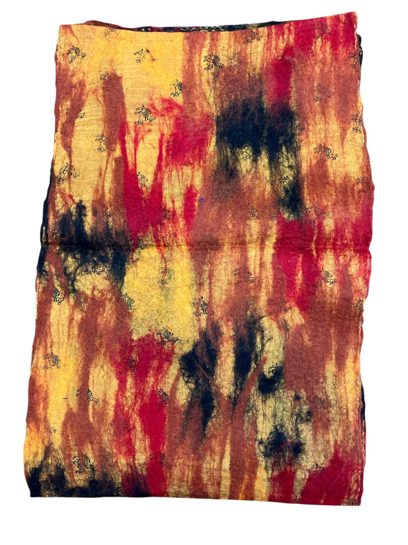 Felted Wool & Silk Scarf