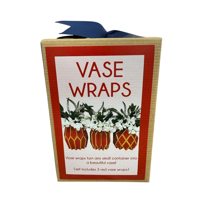 Red Paper Vase Wrap