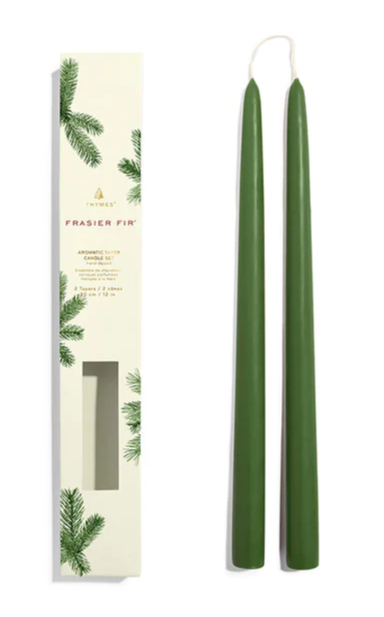 Frasier Fir Taper Candle S/2