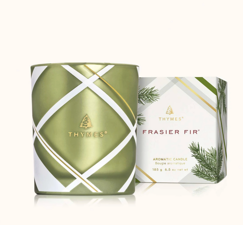 Frasier Fir Frosted Plaid Candle 6.5 oz