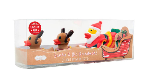 Santa & His Reinducks Bath Toy Set