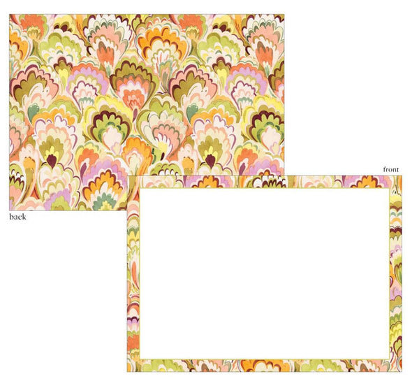 Caspari Marbled Ceramica Note Cards