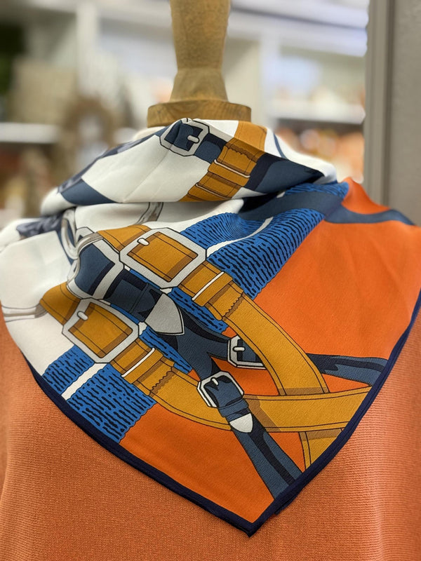 Black/Yellow BeltSilk Scarf