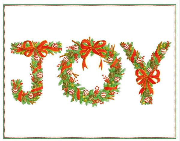 Joy Peppermint Garland Boxed Cards