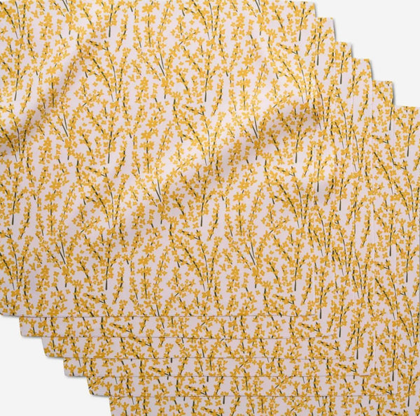 Geometry Forsythis Floral Dinner Napkin Set