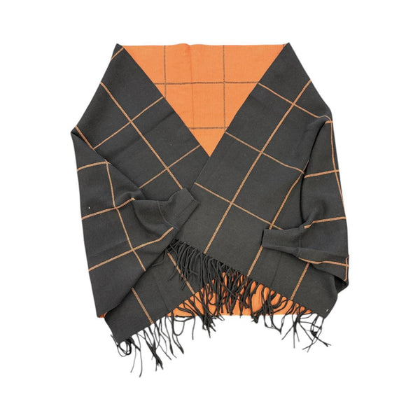 Check Wrap With Sleeves