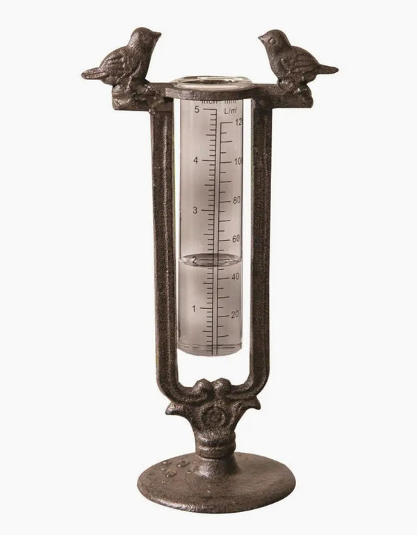 Metal Bird Rain Gauge