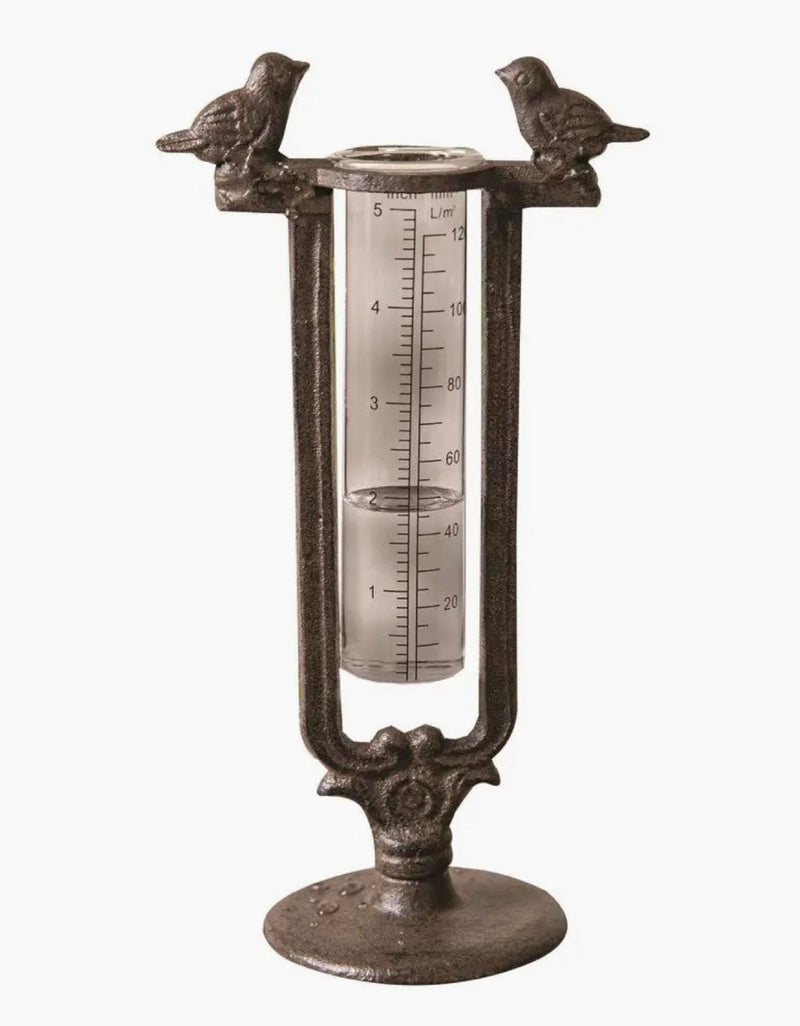 Metal Bird Rain Gauge