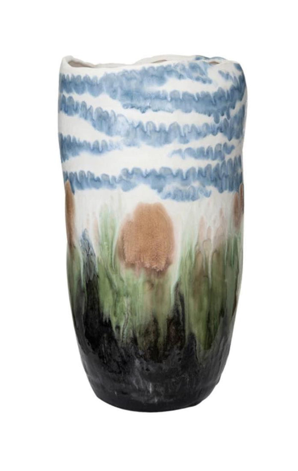 Stoneware Vase Reactive Glaze