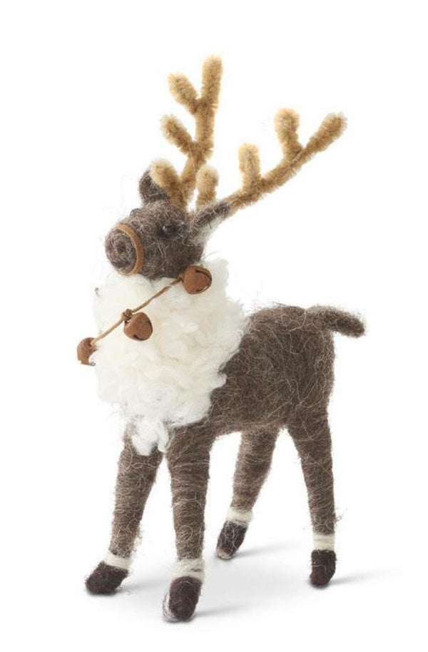 Wool Reindeer w/Bells