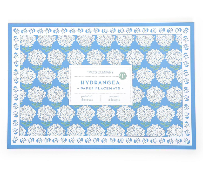 Hydrangea Paper Placemats