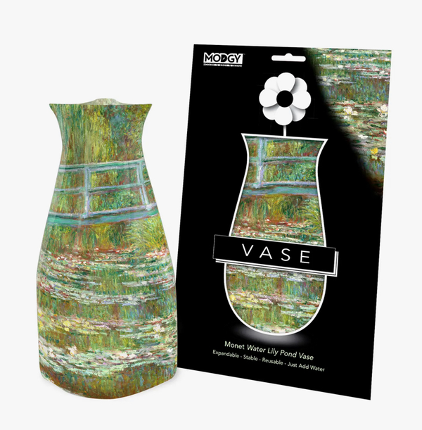 collapsible vase monet water lilies pattern