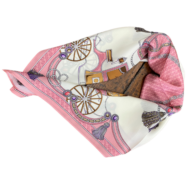 Pale Pink Square Silk Scarf